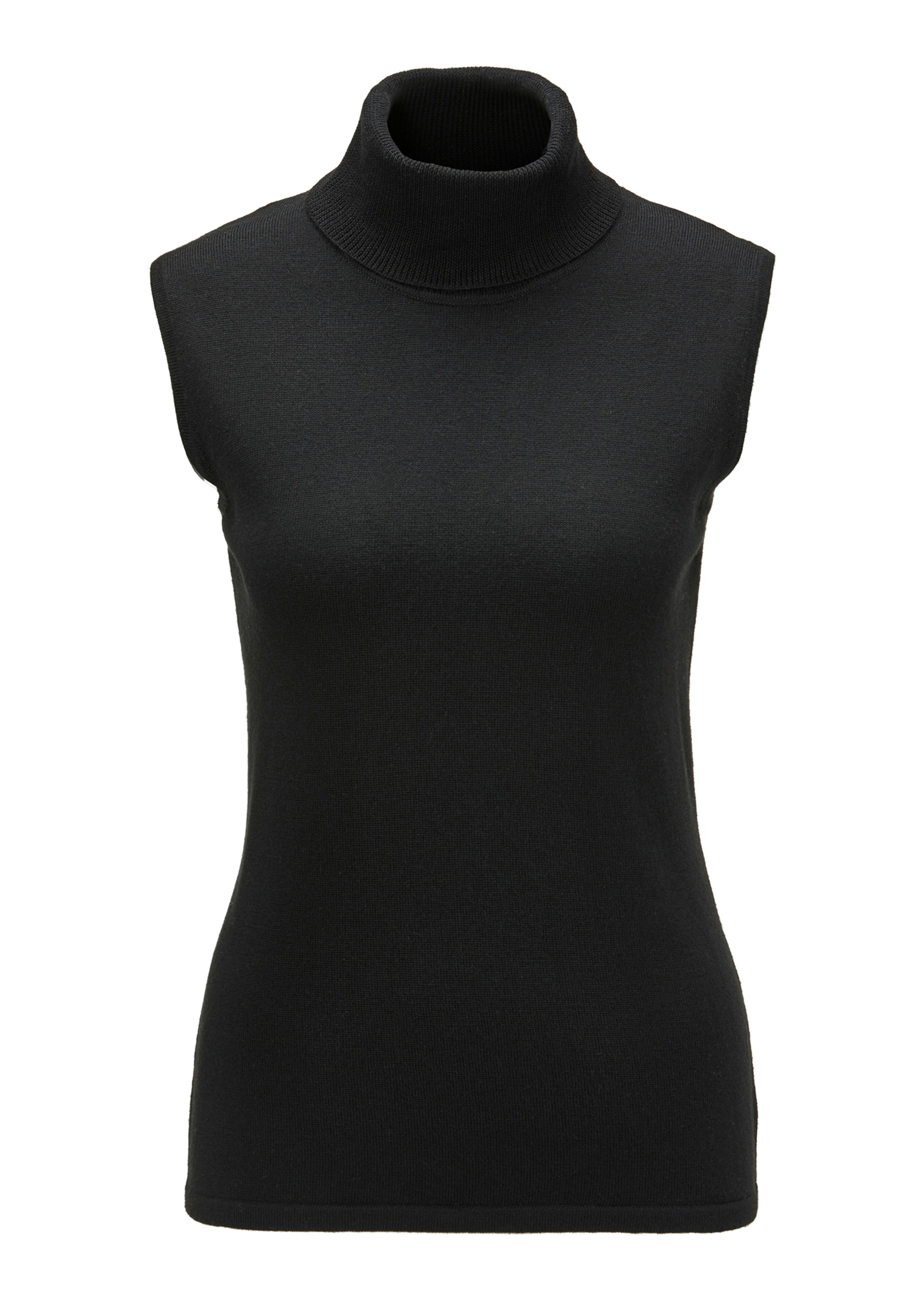 Sleeveless turtleneck jumper