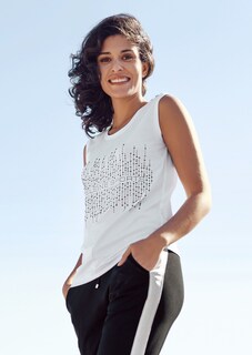 Achseltop mit Glitzerprint und Logo-Stickerei thumbnail 6