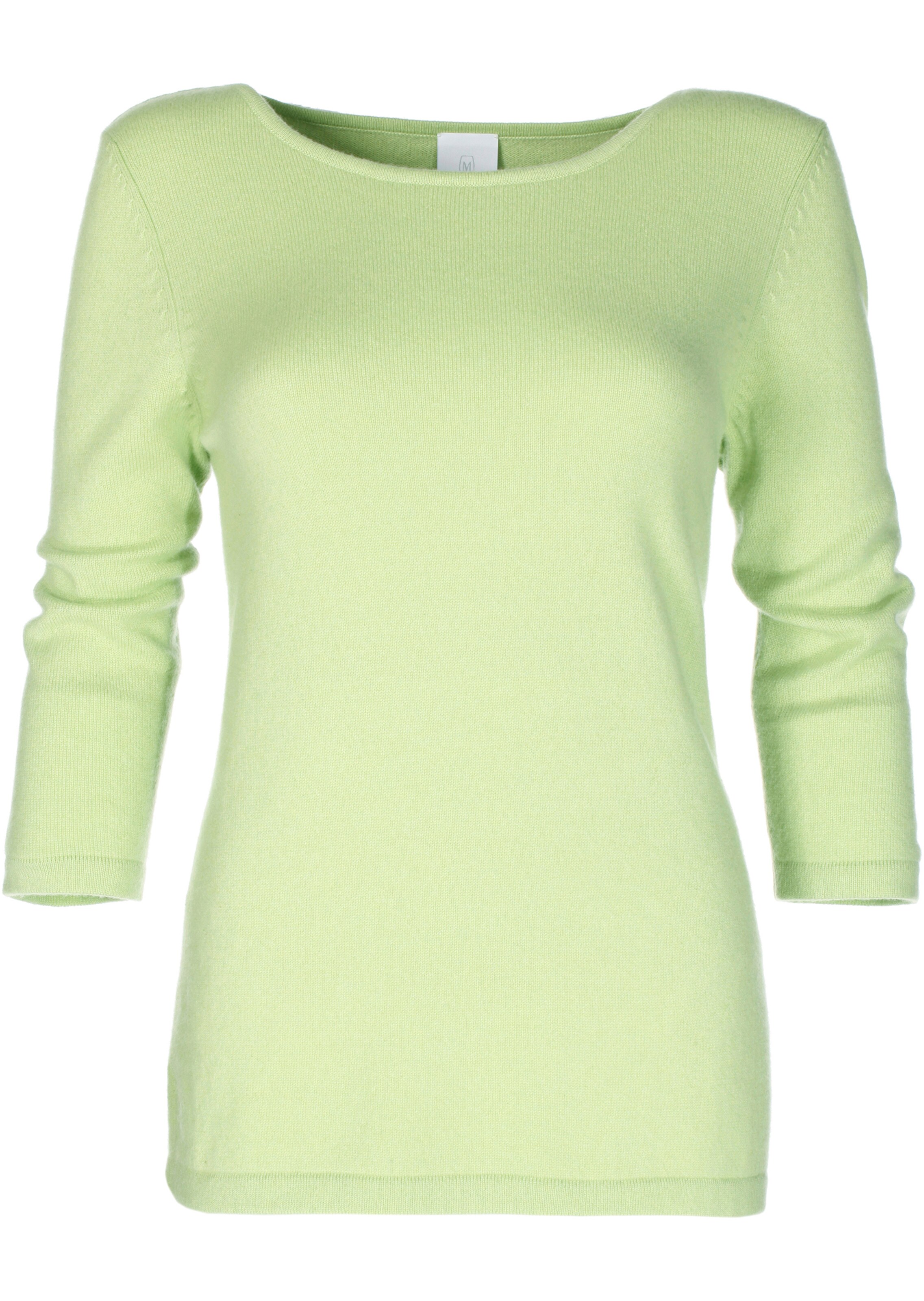 Kaschmirpullover mit U-Boot-Ausschnitt