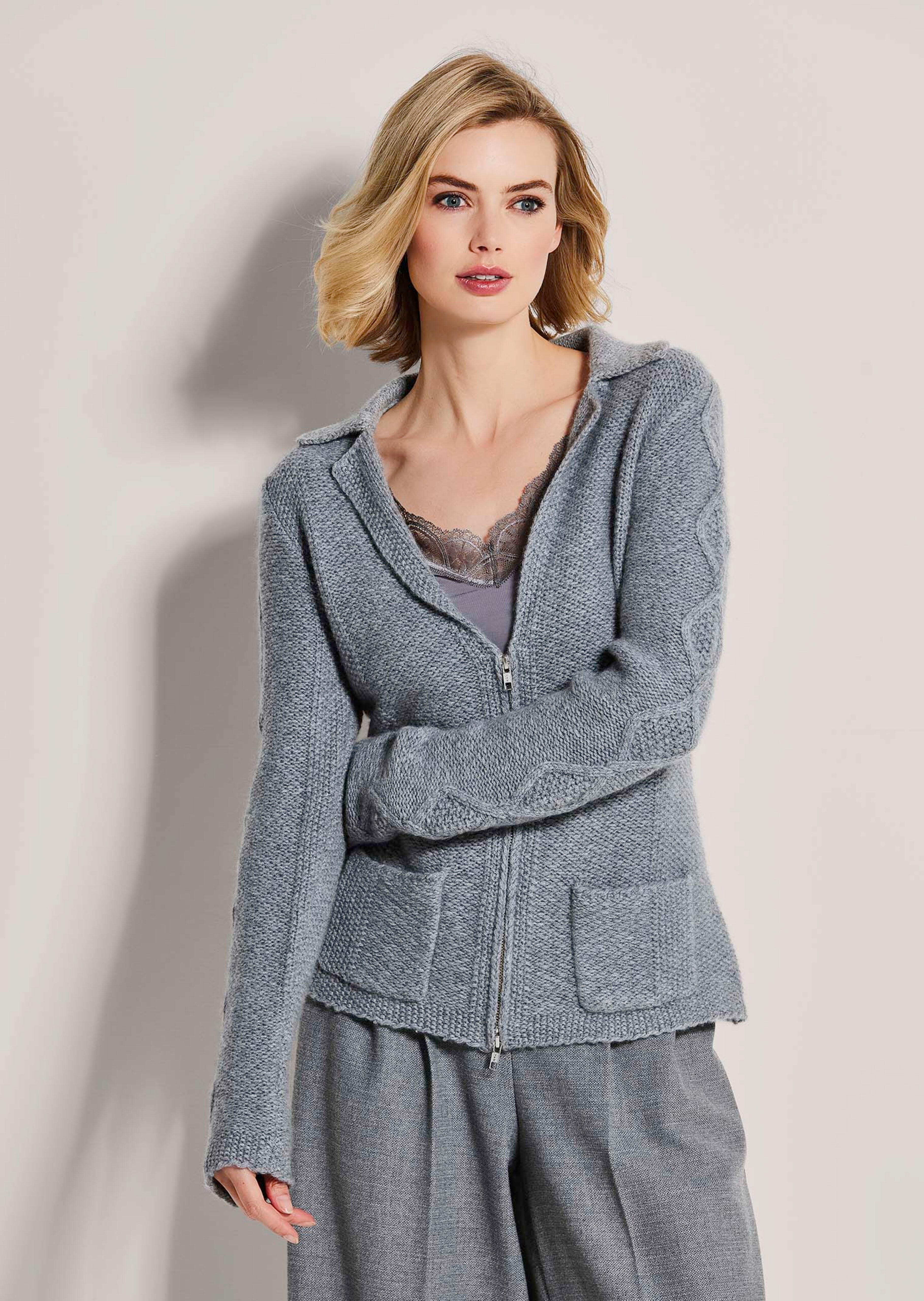 Tricot blazer. Puur kasjmier