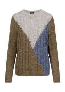 Strickpullover in Bouclé-Optik mit Zopfmuster thumbnail 6