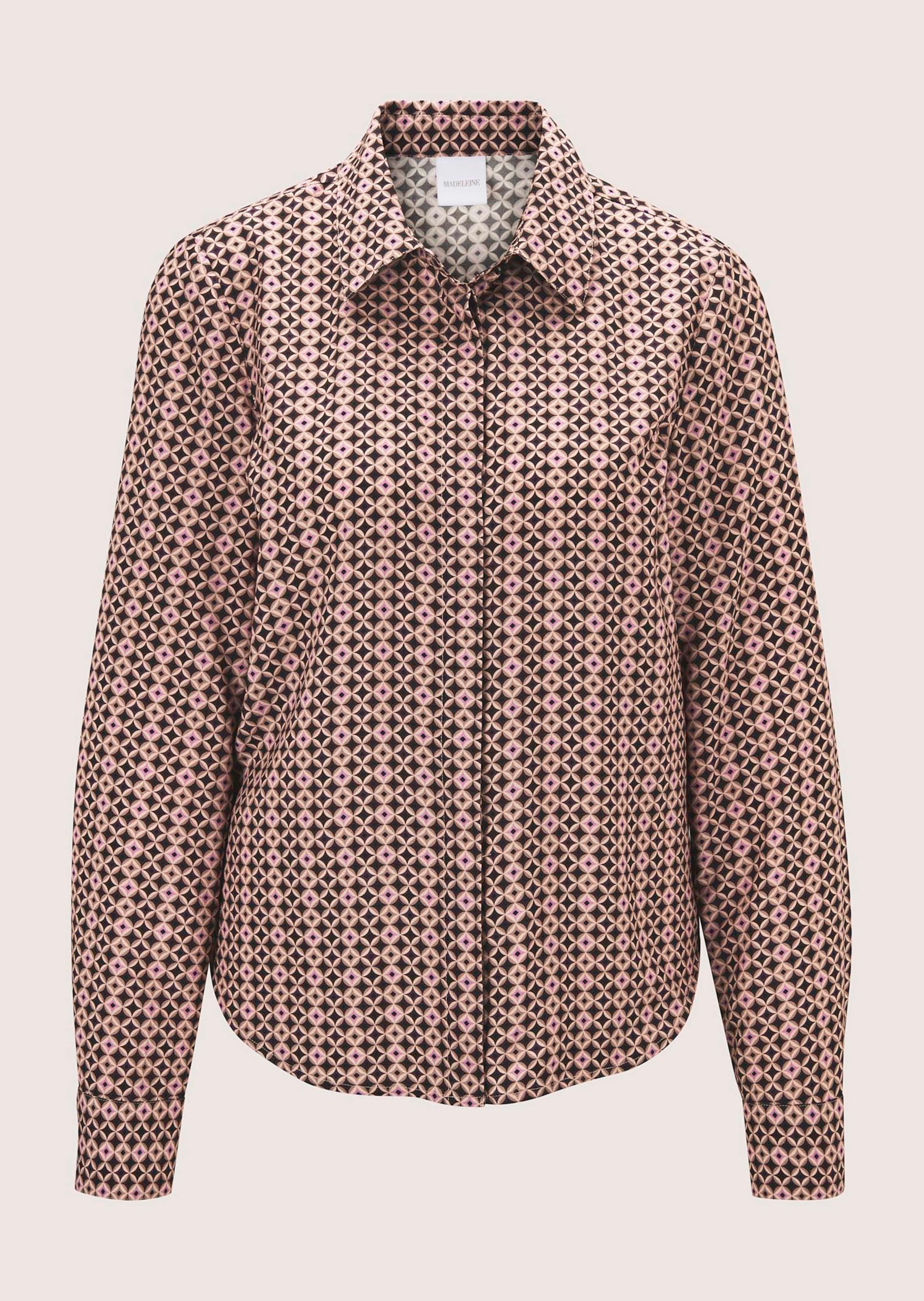 Geschmeidige Bluse mit geometrischem Muster