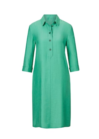 grün Kleid mit Hemdkragen
