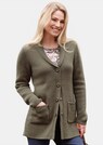 Kuschelweiche Strickjacke in kaschierender Länge thumbnail 1