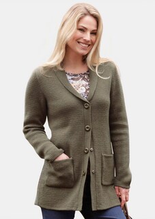 Kuschelweiche Strickjacke in kaschierender Länge thumbnail 1