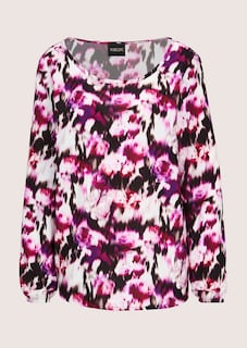 Viskose-Bluse mit Rundhalsausschnitt thumbnail 6