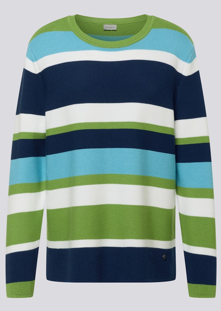 Tricot pullover met blokstrepen
