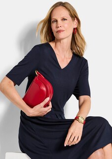 Jersey-Kleid mit V-Ausschnitt thumbnail 4