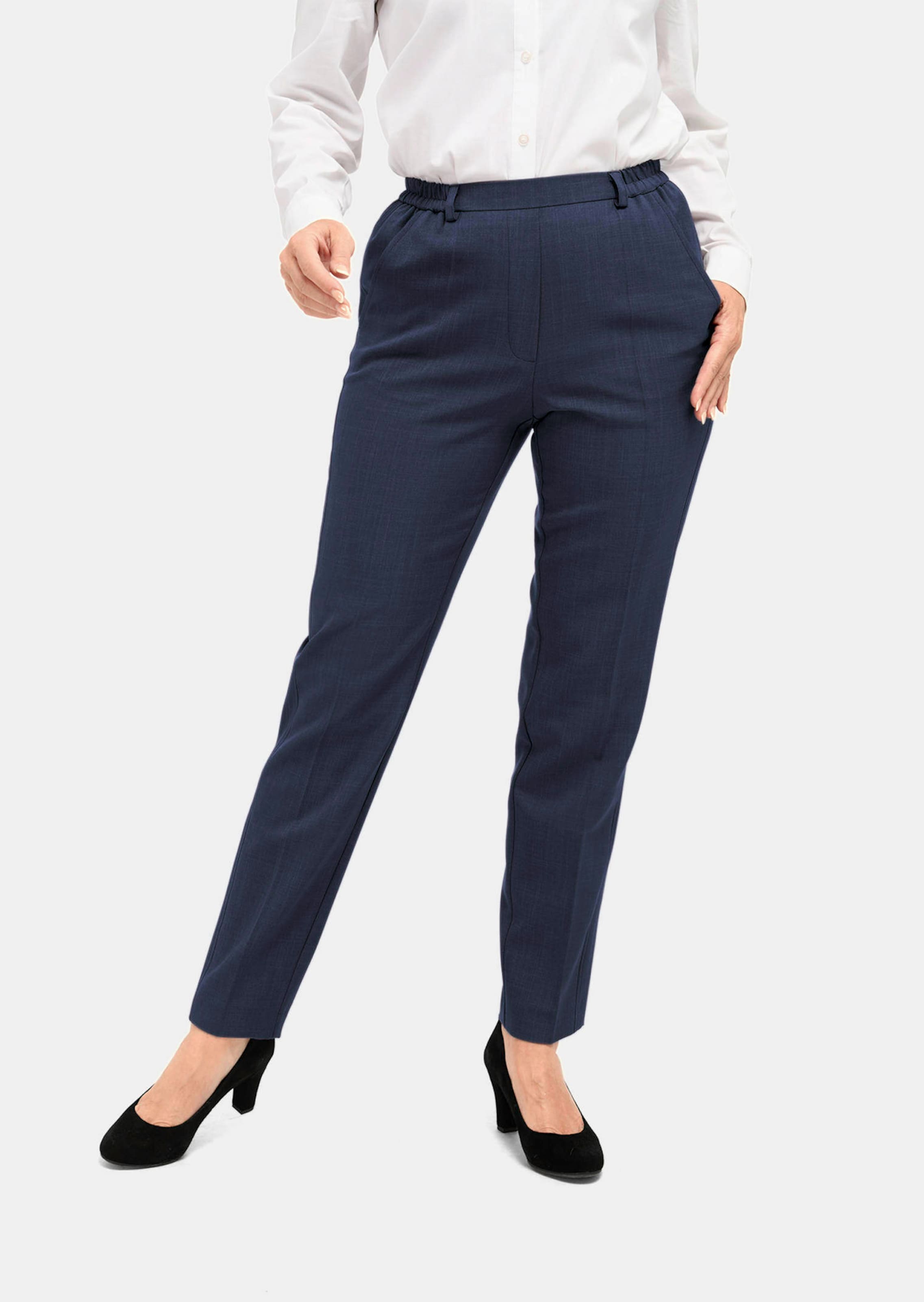 Kreukarme broek MARTHA met elastische tailleband