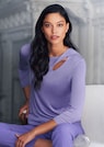 Feinstrick-Pullover mit 3/4-Ärmeln und Cut-out thumbnail 1