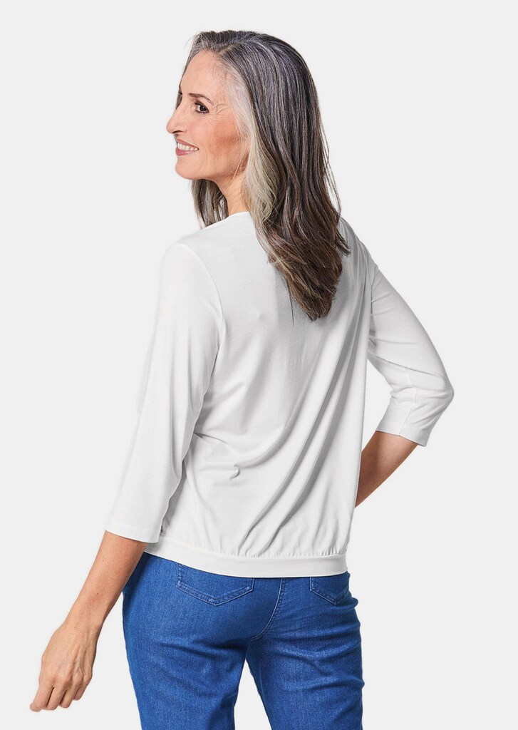 Élégant T-shirt aspect chemisier