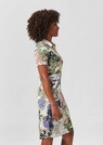 Polo dress with abstract floral print and lace collar thumbnail 4