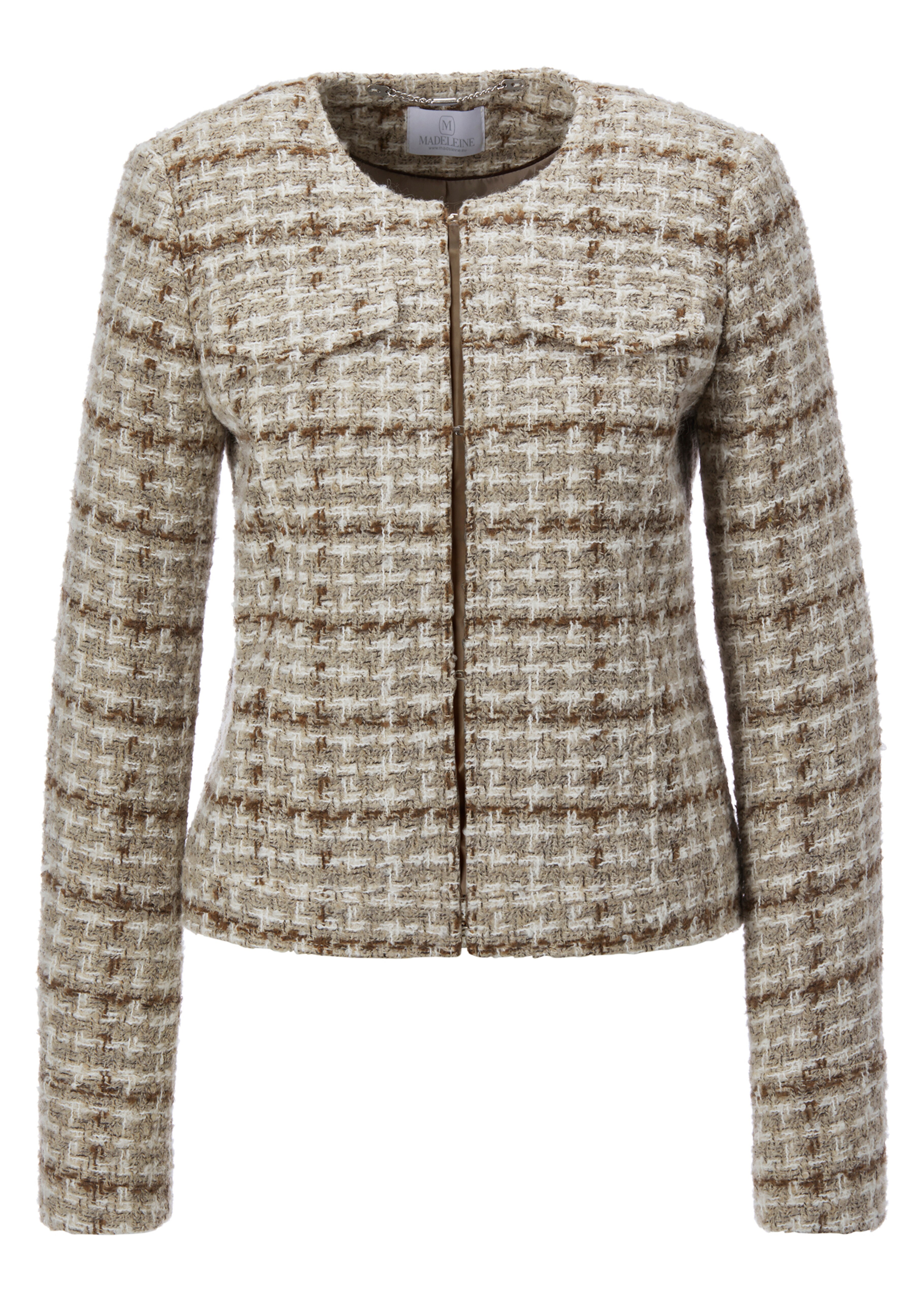 Karo-Blazer im französischen Couture-Stil