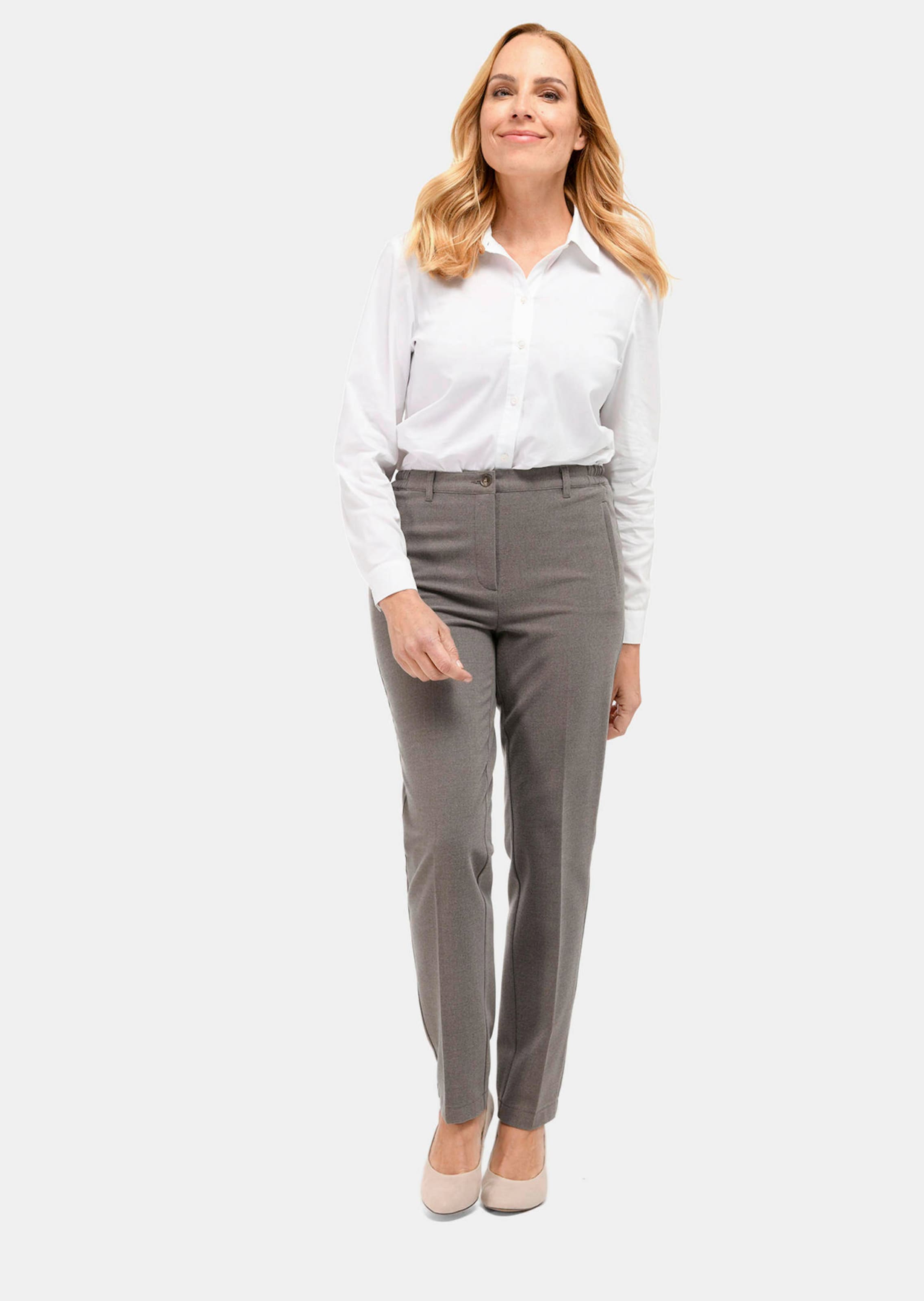 Pantalon en flanelle CARLA - taupe - Gr. 245 de Goldner Fashion