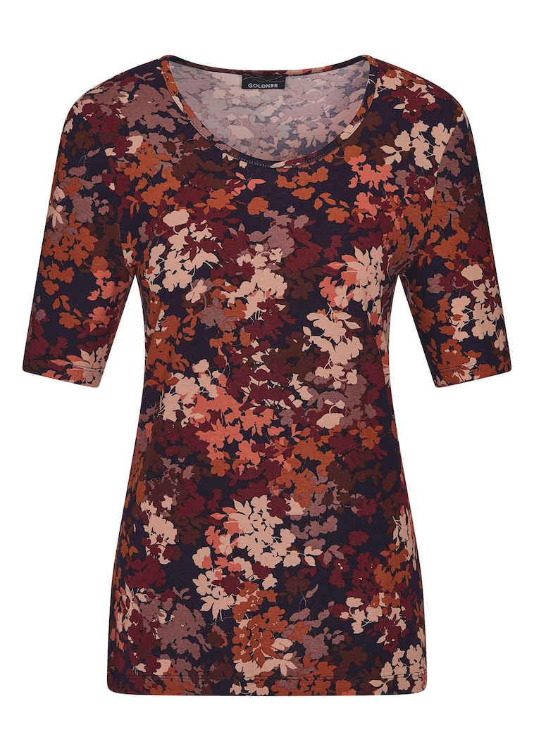 Jersey shirt met bladermotief