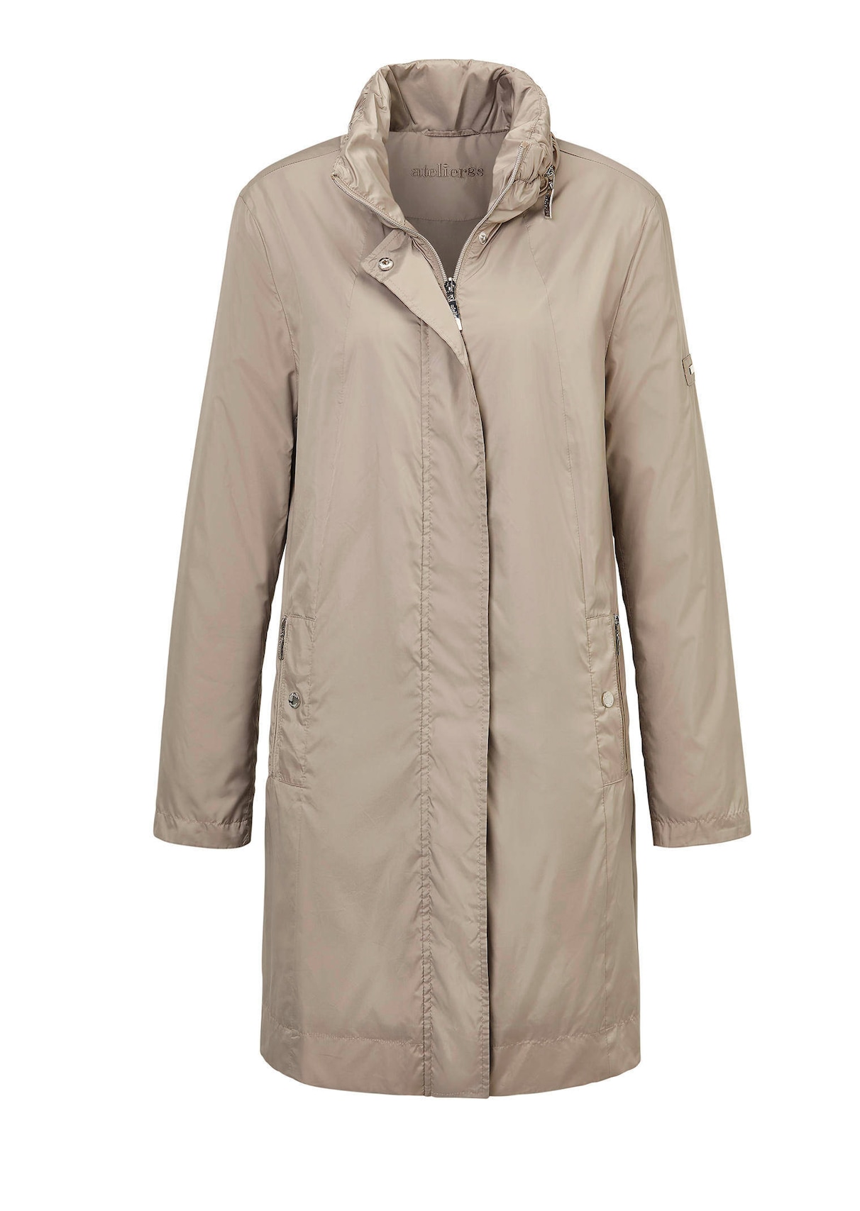 Veste longue ultra-légère avec capuche invisible