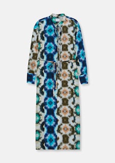 Hemdblusenkleid mit Batikprint thumbnail 6