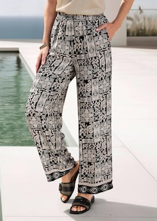 Wijde broek VERA van viscose-satijn thumbnail 7