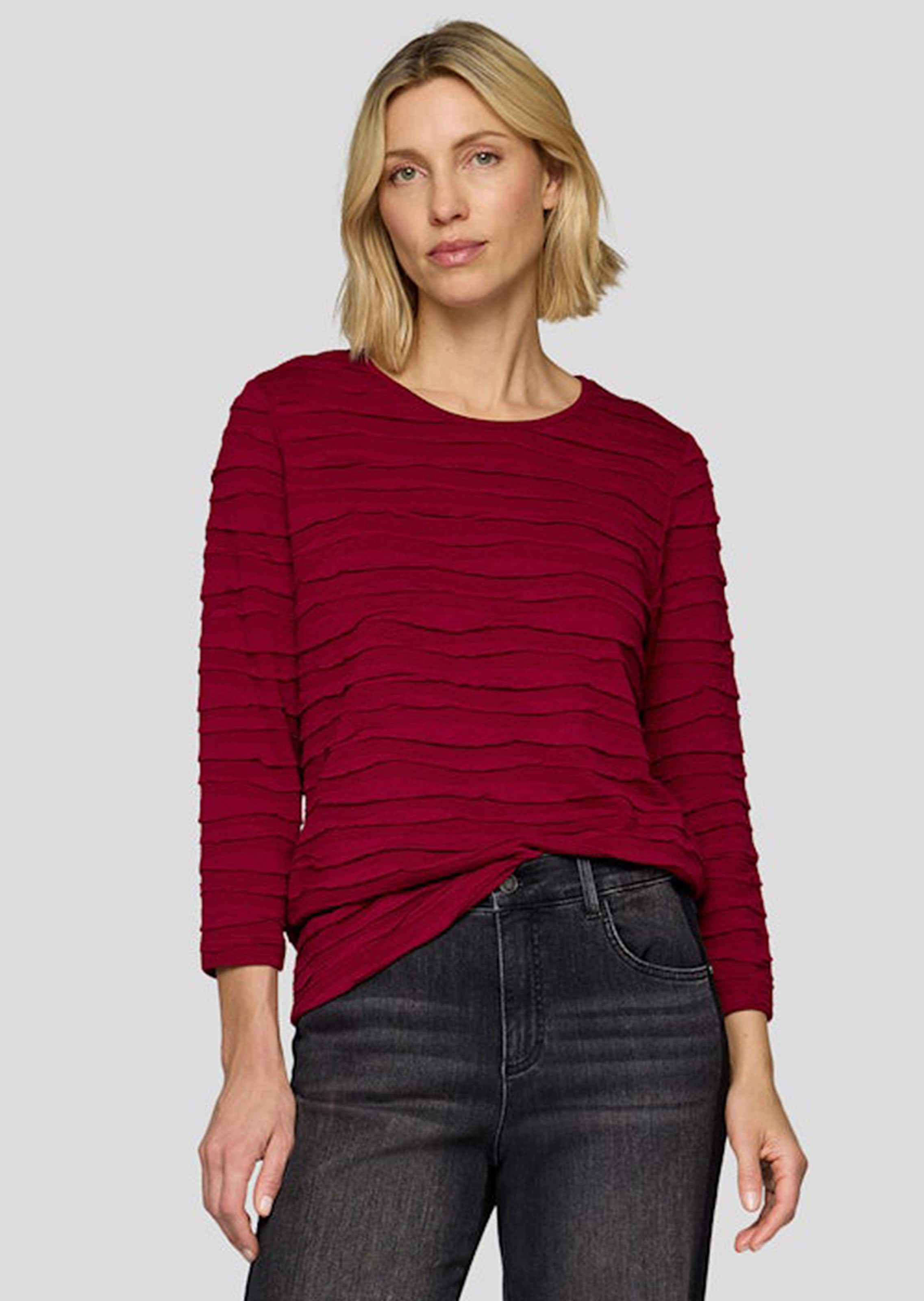 Jersey-Shirt mit Wellenmuster
