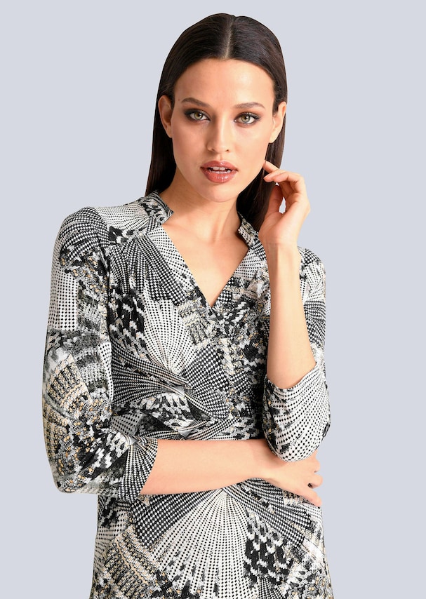 Kleid mit grafischem Print 1