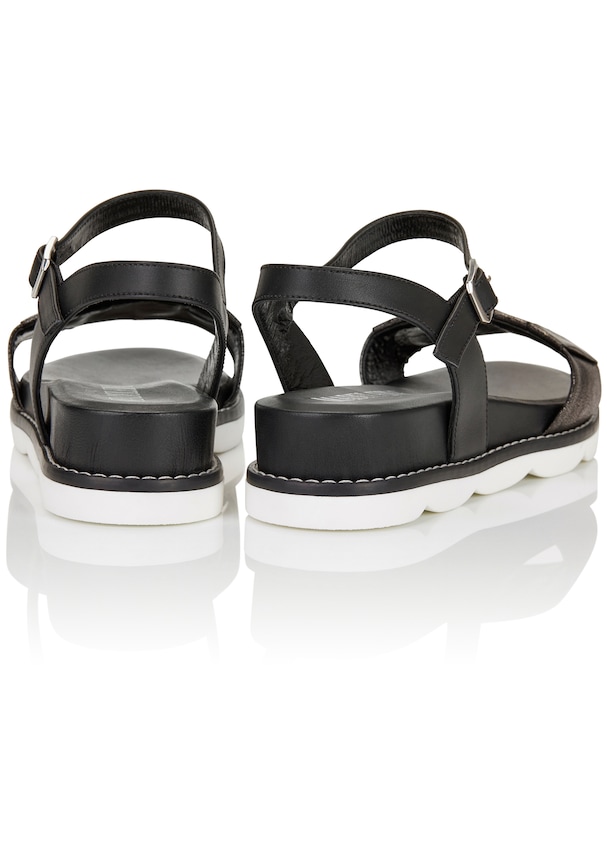 Leather wedge sandals 1