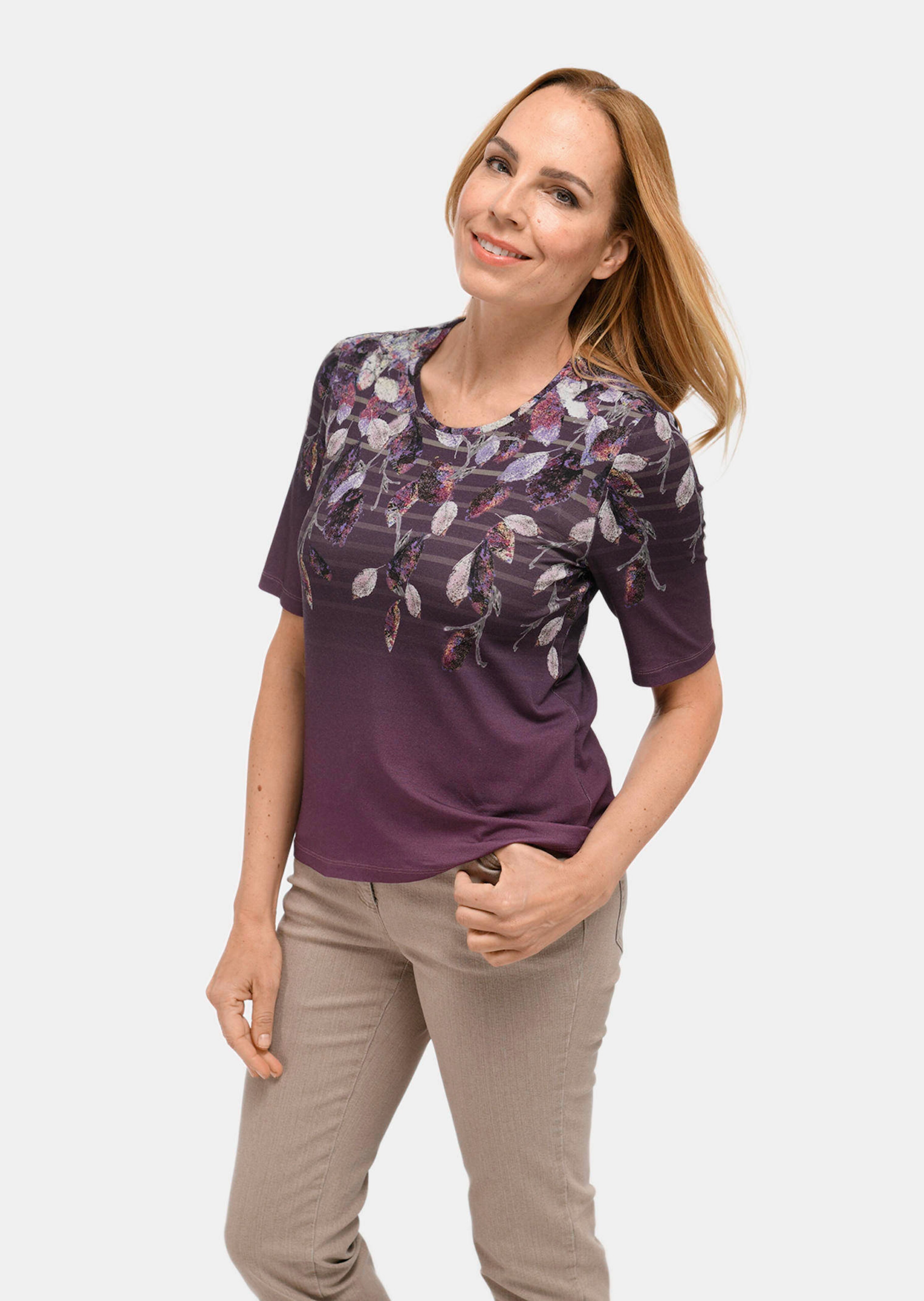 Gedessineerd shirt in krachtige kleuren