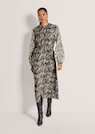 Kleid mit Schlangen-Print und Spitzen-Ärmeln thumbnail 1