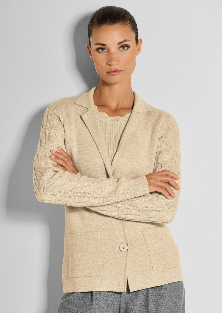 Strickblazer aus weichem Woll-Mix