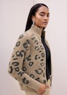 Jacquard-Strickblouson mit Leopardenmuster thumbnail 7