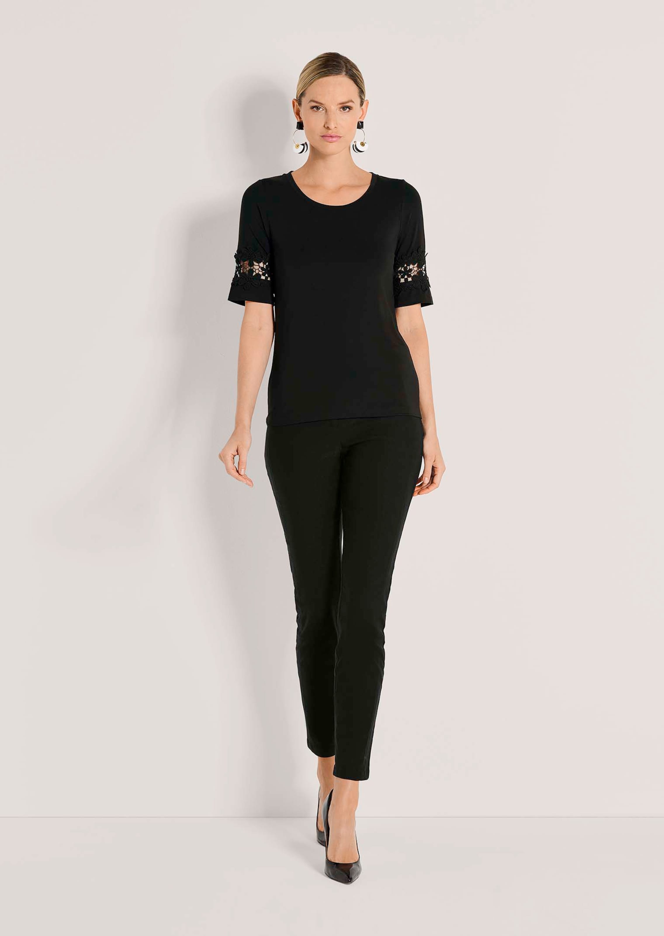 Shirt mit Halbarm und Spitzendetail