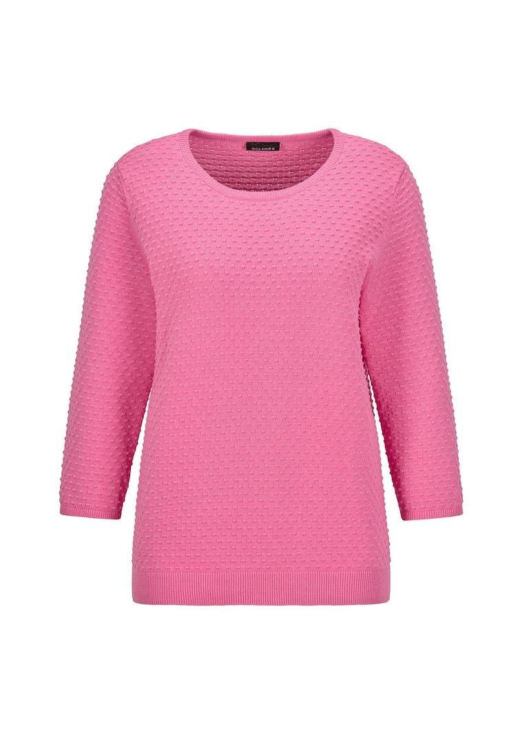 Tricot pullover met stippenmotief