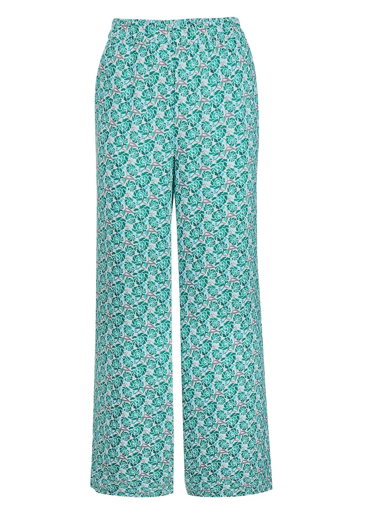 Gedessineerde broek VERA met wijde pijpen