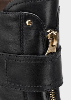 Leder-Stiefelette mit Schnalle thumbnail 3