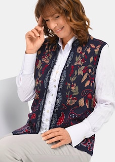 Tricot vest met luxueus jacquardmotief thumbnail 3