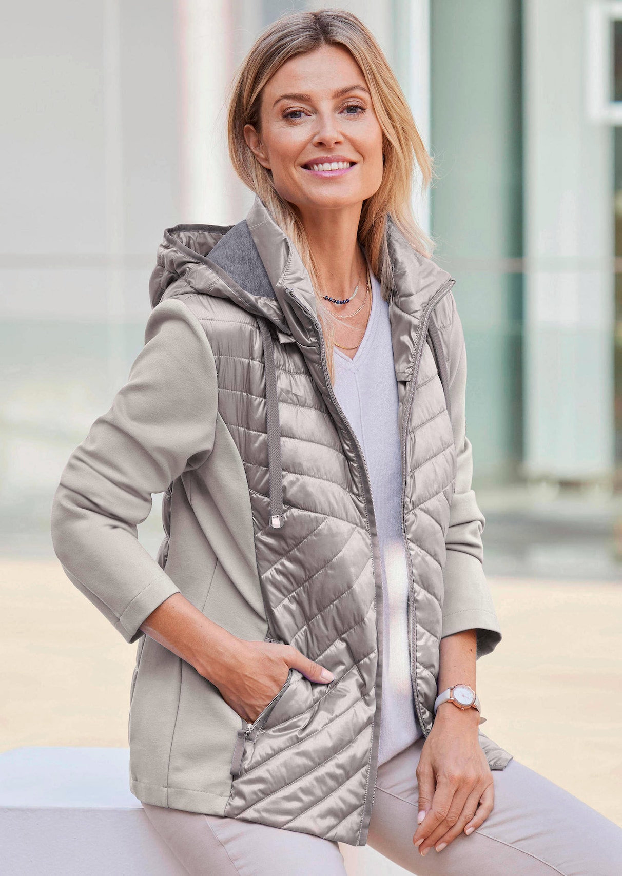 Sweatshirt met capuchon, Identic Basic, grijs | Voordelig bij Sweatshirt met capuchon, Identic Basic, grijs | Voordelig bij