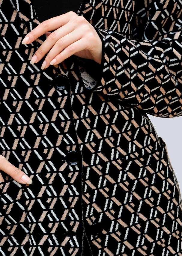 Strickmantel mit Reverskragen