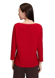 Strukturiertes Shirt mit Glanzblende thumbnail 3