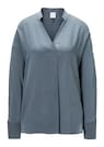 Silk shirt with V-neck and long sleeves thumbnail 1