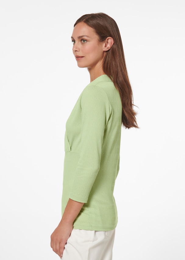 Shirt with 3/4-length sleeves and fashionable gathering 3