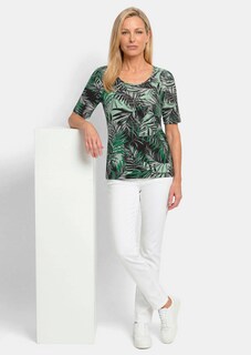 T-shirt en viscose avec imprimé palmier thumbnail 4