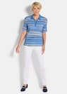 Geringeltes Poloshirt aus Viskose-Jersey thumbnail 2