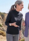 Fijn gebreide tricot pullover met opstaande kraag thumbnail 6