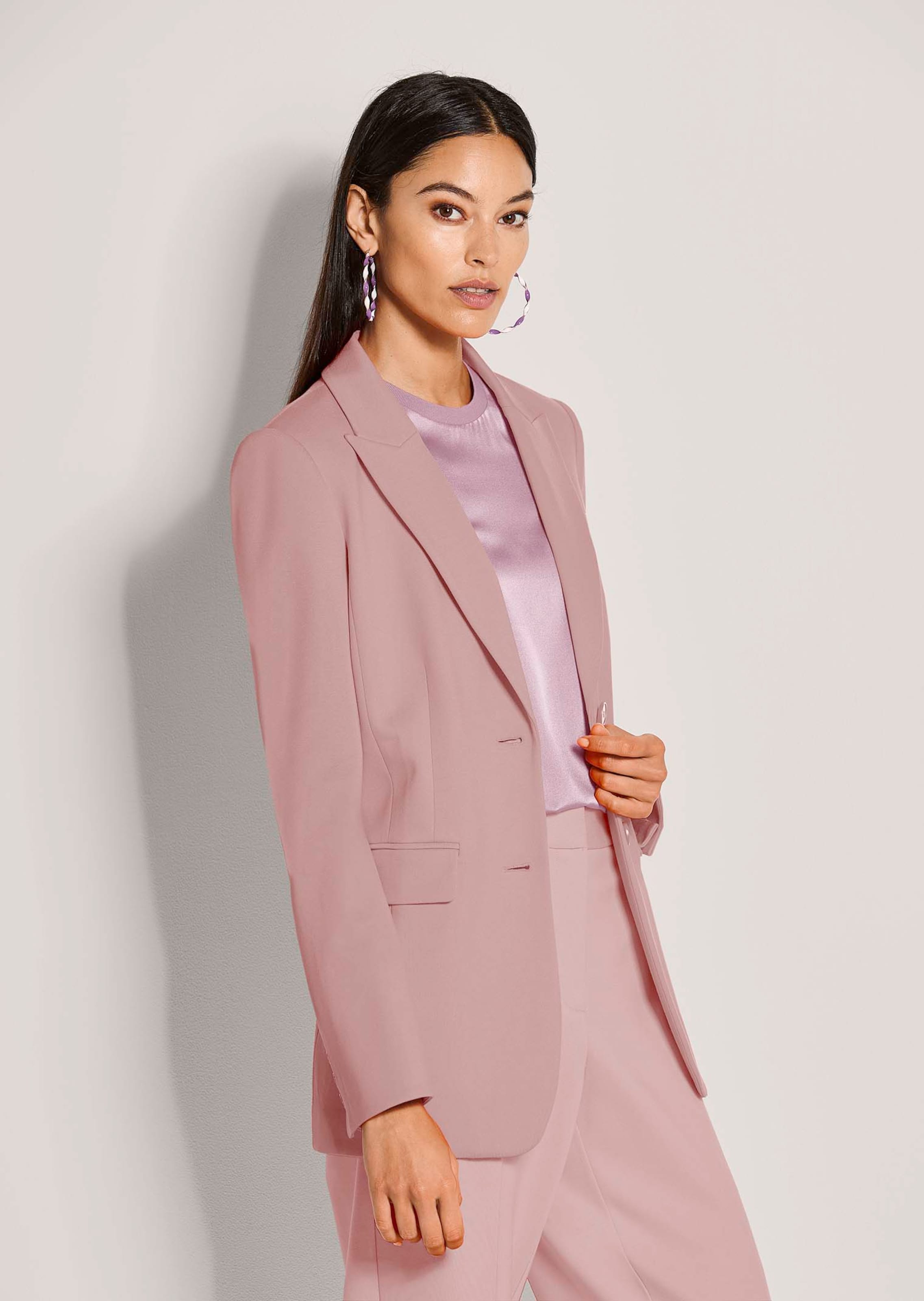 Blazer long avec col à revers