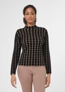 Stand-up collar jumper with jacquard pattern thumbnail 1