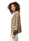 Gestreifte Strickjacke aus Merino und Kaschmir thumbnail 4