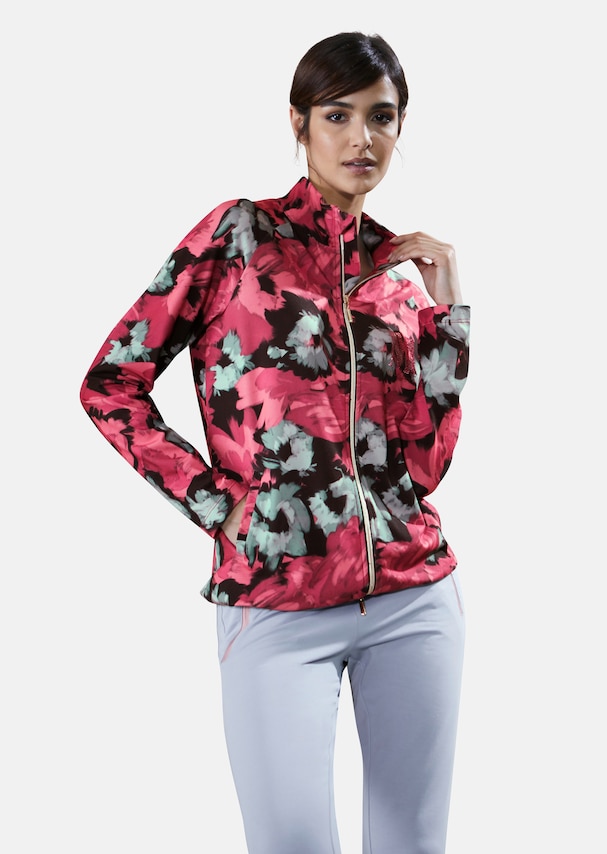 Sporty jacket with floral print 1