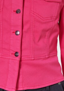 Denim jacket with feminine details thumbnail 5