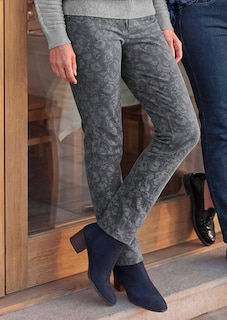 Pantalon LOUISA avec motif floral ton sur ton thumbnail 7