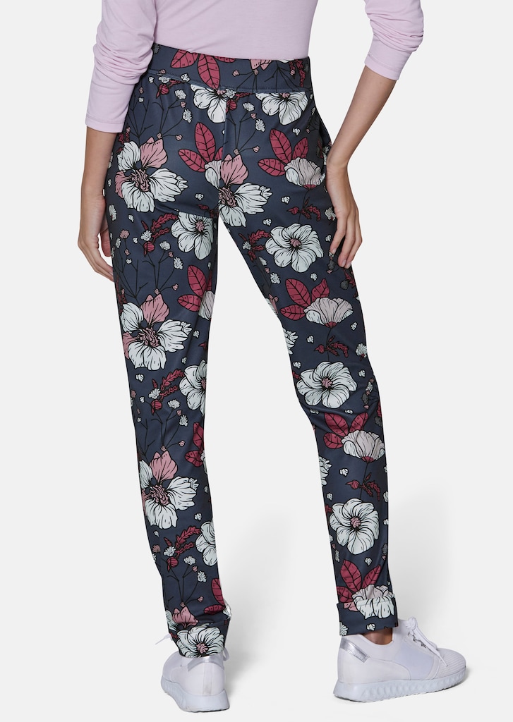 Jogg trousers with floral print 2