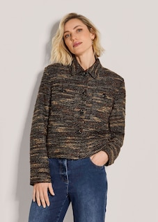 Tweed-Blazer mit Boxy-Cut thumbnail 1